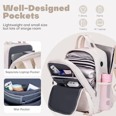 Hand Luggage Backpack Laptop Bag Airplane Carry on Luggage Underseat Cabin Bag