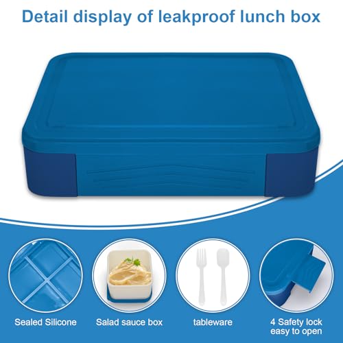 Auslaufsichere Lunchbox für Kinder, Brotdose, Snackbox, perfekt für Schule, Kindergarten & Ausflüge