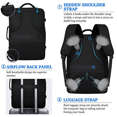 Laptop-Rucksack Schulrucksack Teenager Großer wasserdichter Reiserucksack Multifunktions-Handgepäck-Rucksack mit Schuhtasche