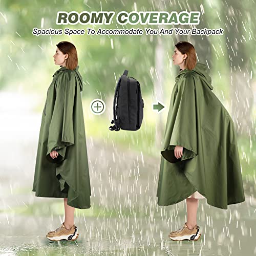 Regenponcho Atmungsaktives Regencape Leichte Regenjacke Regenjacke Regenmantel als Picknickdecke Sonnensegel