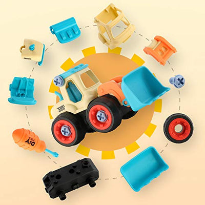 Assembly toy car truck excavator toy with screwdriver  construction vehicles vehicles