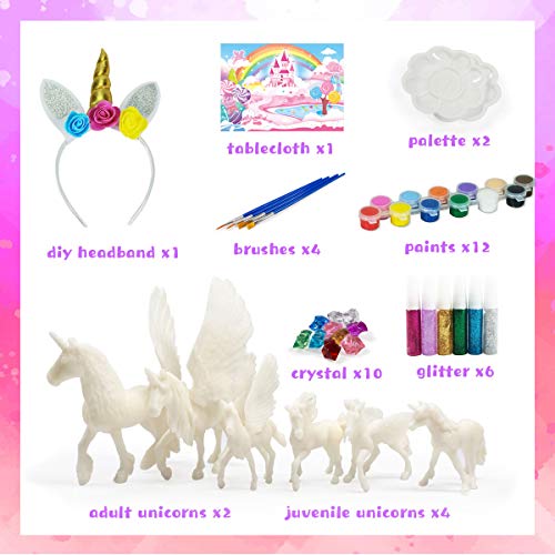 DIY Malerei Einhorn Kit Kunst und Handwerk Set für Kinder Dekorieren und Zeichnen 3D