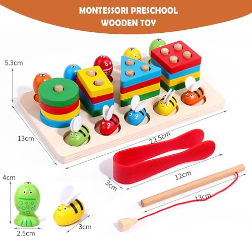 3-in-1 wooden toy, educational toy, peg puzzle, developmental toy