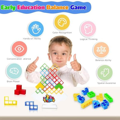 Tetris Tower Balance Game,Tetris Balance Toy,Fun Stacking Game