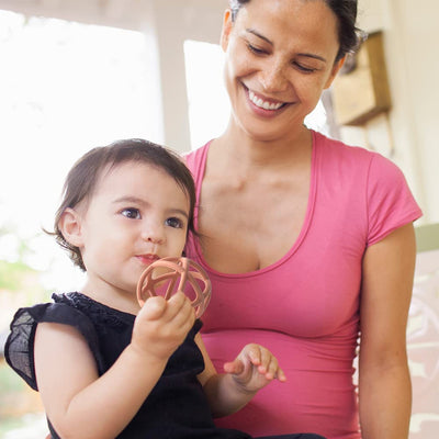 Gripping ball for babies, food-grade silicone teething ring ball