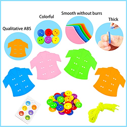 DIY motor skills toy travel toy clothes and button educational toy threading game Educational