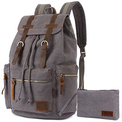 Vintage Backpacks, Canvas Laptop Backpack School Backpack Daypack Stylish Backpack for Outdoor Hiking Trip Camping with Large Capacity