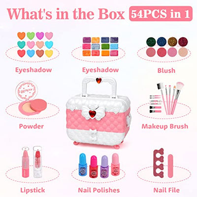 Make-up Kit, 54PCS Washable Make-up Kids, Toys Kids