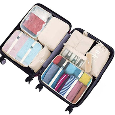 Cubes de rangement pour valises, 9 pièces Organisateur de bagages pour sac à dos