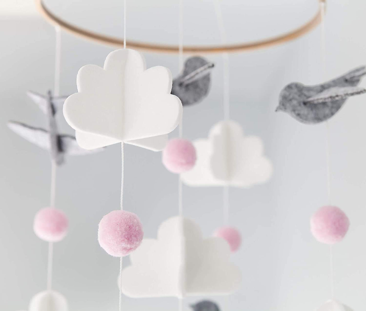 Mobiles Baby-Windspiel, mobile Babybett-Glocke Holz