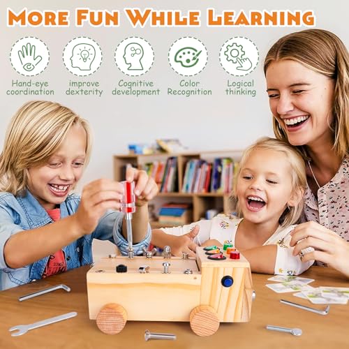 Busy Board toy Activity Board Wooden toy Motor skills toy