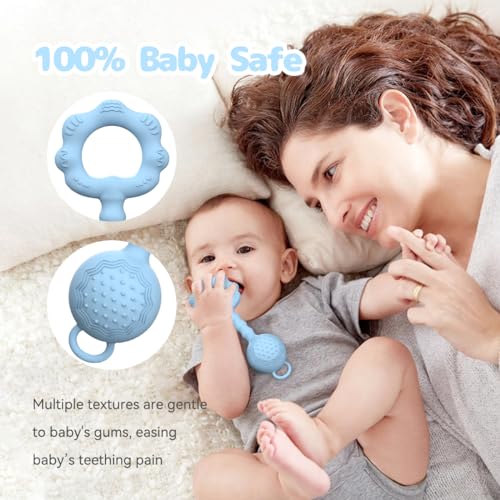Hochet et jouet de dentition 2-en-1 pour apaiser les gencives douloureuses et amuser les tout-petits