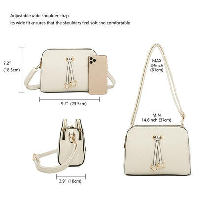 Sac à Bandoulière Solide en Cuir PU