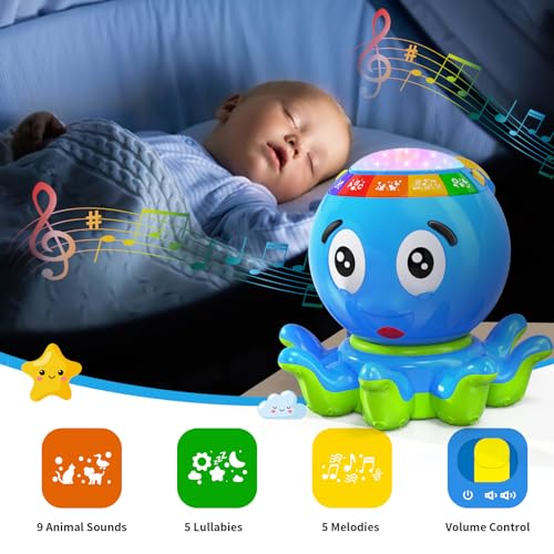 Octopus crawling baby toy with light & music children's toy