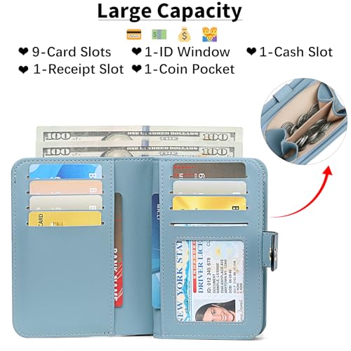 Wallet Zipper with Coin Pocket & RFID Protection
