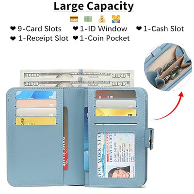 Wallet Zipper with Coin Pocket & RFID Protection