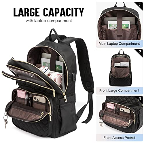 Elegant school backpack Large day backpack Waterproof school bag with laptop compartment