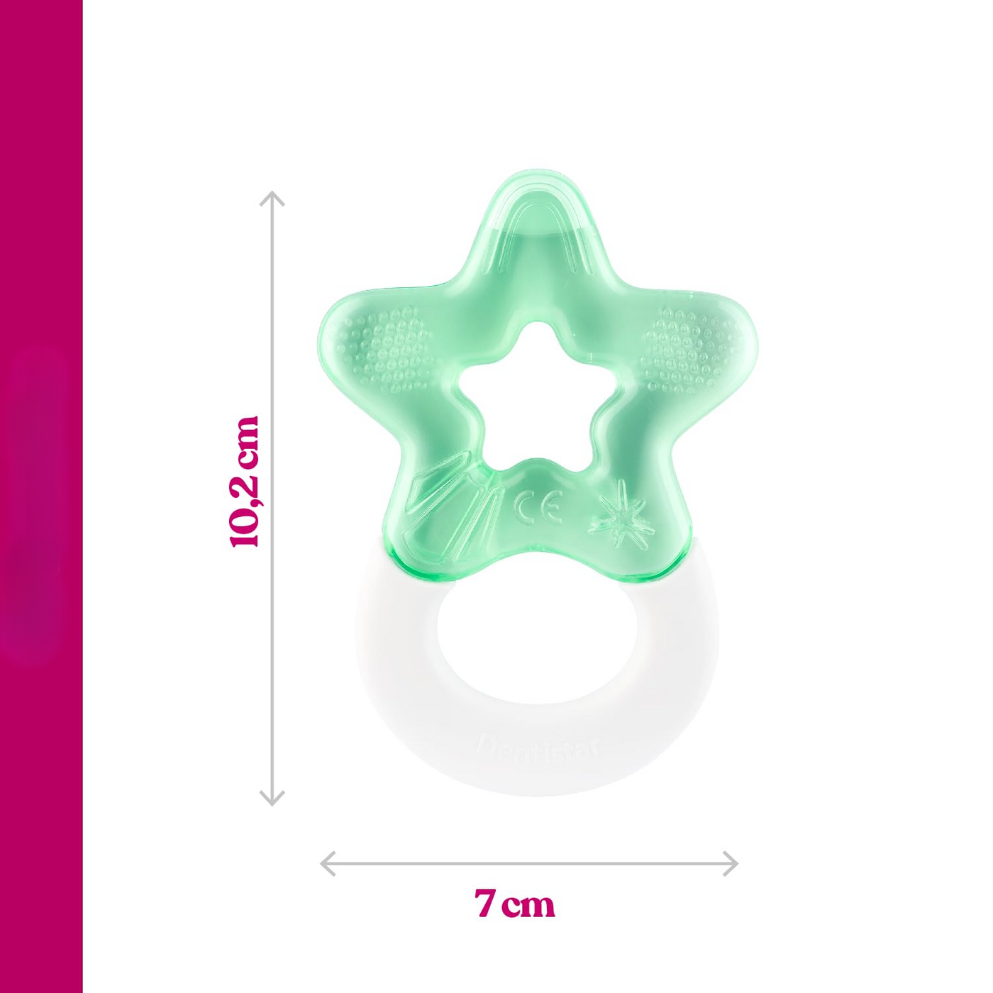 Cooling teething ring set of 2 - Teething ring baby - Cooling teething aid and teething toy for babies