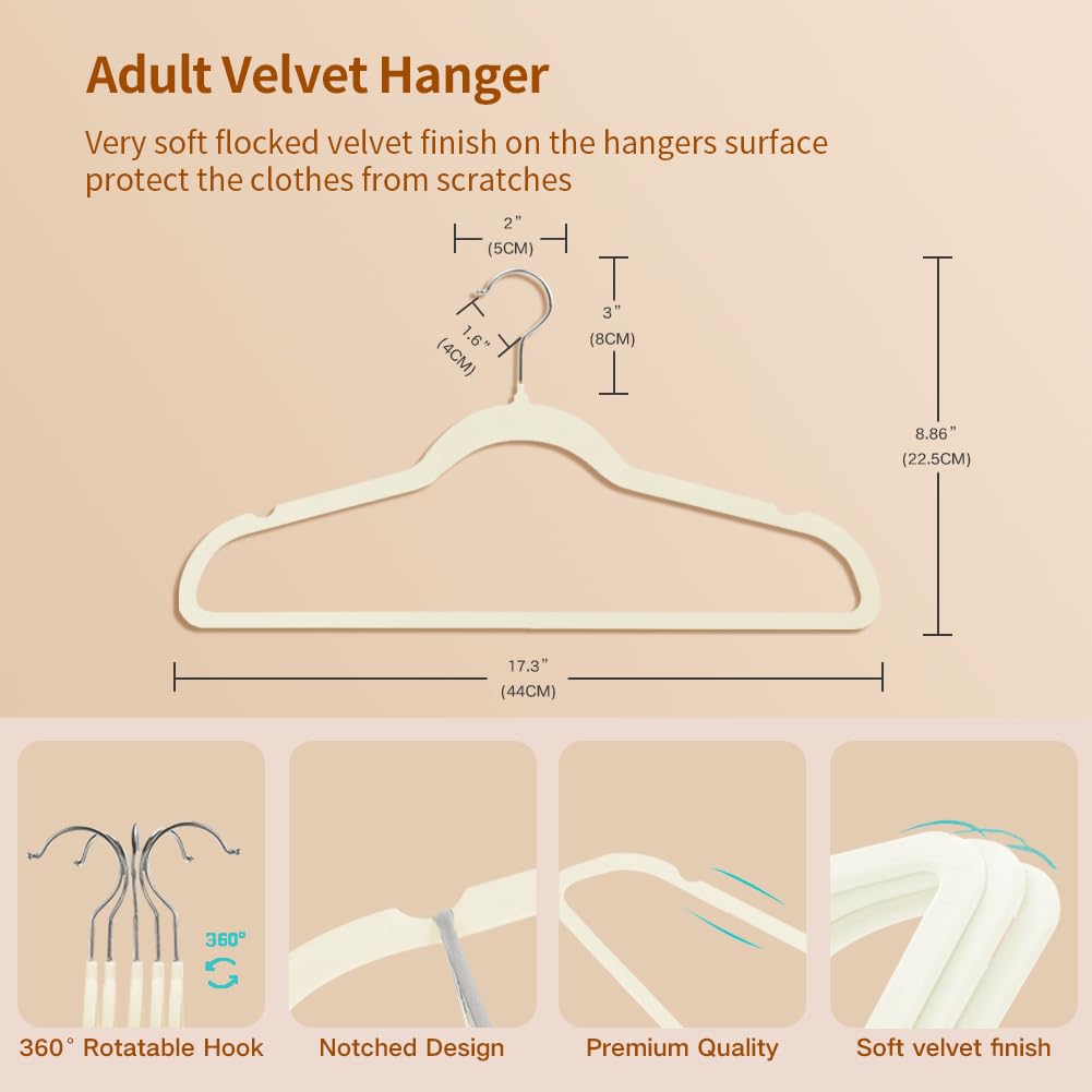 36-Pack velvet Hangers