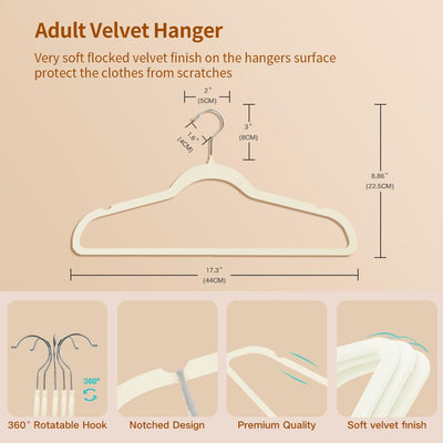 36-Pack velvet Hangers