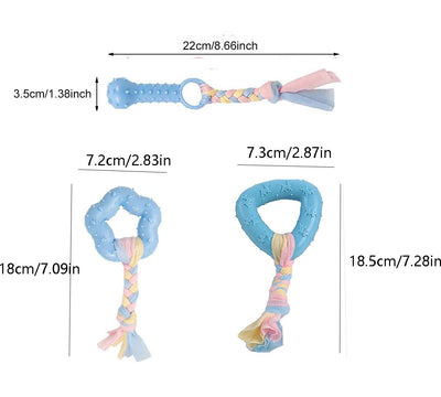 Jouet pour chien, jouet à mâcher pour chiens, jouet à mâcher agressif pour chiots/petits et moyens chiens avec balle et cordes en coton.