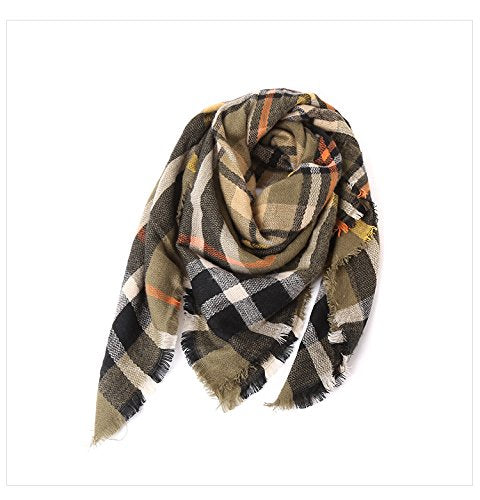 scarf thick knitted scarf plaid neckerchief scarf poncho