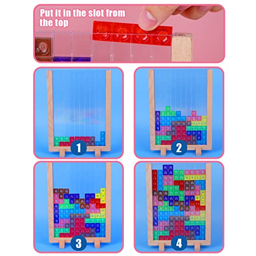 3D transparent brain toy, Tetris game puzzle set, intelligence colorful blocks brain toy