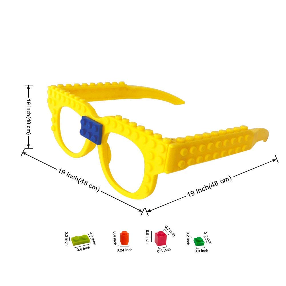 Building Blocks Glasses Splice Glasses Toys: 12 Pieces Building Bricks