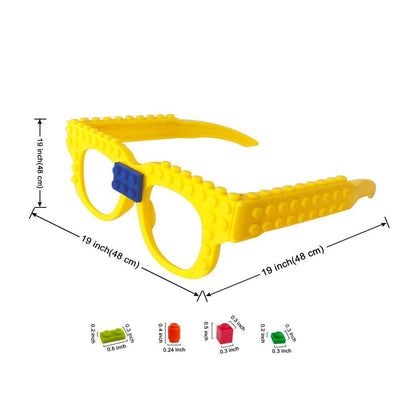 Building Blocks Glasses Splice Glasses Toys: 12 Pieces Building Bricks
