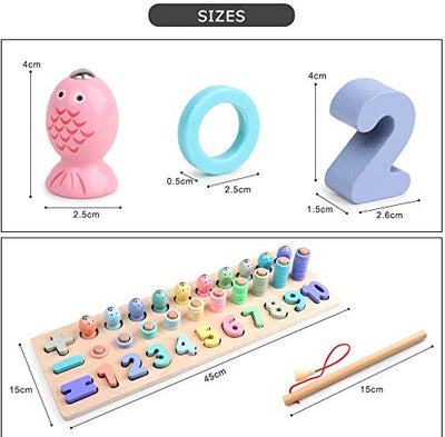 Educational toy learning numbers, wooden toy puzzle learning | wooden blocks made of wood - motor skills for early learning in kindergarten for toddlers