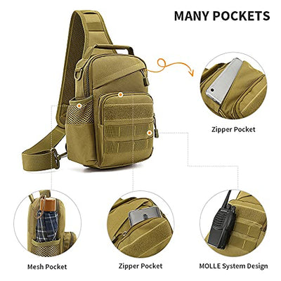 Tactical Chest Bag Military Shoulder Bag Tactical Chest Sling Pack Crossbody Bag