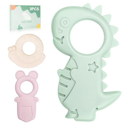 Animaux Anneau de dentition pour bébé, sans BPA Grand anneau de dentition pour bébé