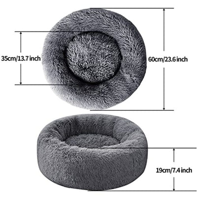 Cat Bed Fluffy Cat Pillow Washable Dog Bed Small Dogs Pet Bed for Small Dogs, Cats and Other Pets (60cm)