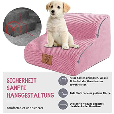 Dog Stairs for Small Dogs, Dog Stairs 2 Layers, Removable Portable Pet Stairs for Sofa Bed, Washable Cat Stairs, Dog Ramp