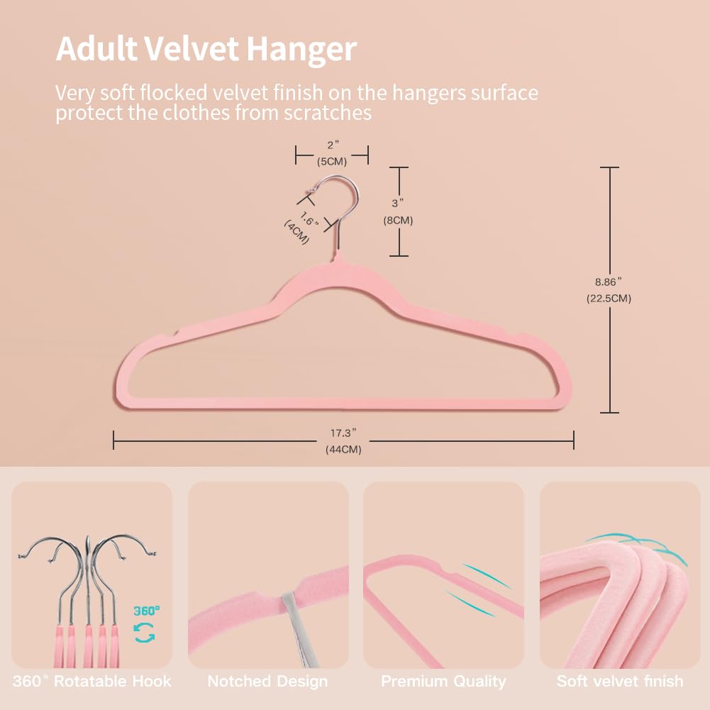 36-Pack velvet Hangers