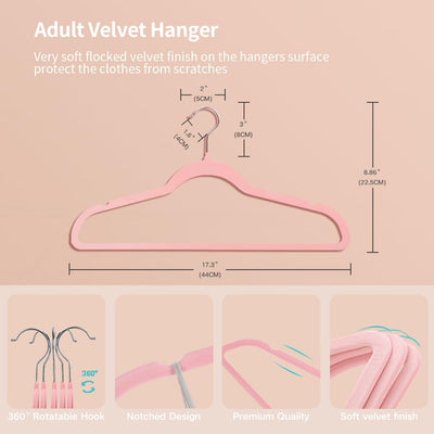 36-Pack velvet Hangers
