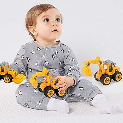 Assembly toy car truck excavator toy with screwdriver  construction vehicles vehicles