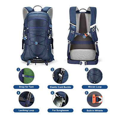 Hiking Backpack 45L, Waterproof Backpack Trekking Backpack Travel Backpack, Outdoor Backpack with Reflective Stripes For Hiking, Cycling, Climbing, Mountaineering and Travel Sports