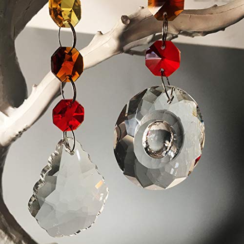 3 pieces crystal rainbow suncatcher,Hanging glass suncatcher with chaрусс