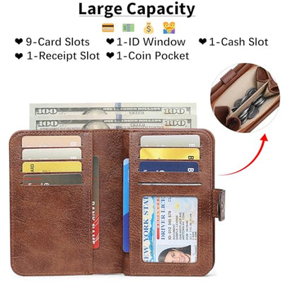 Wallet Zipper with Coin Pocket & RFID Protection