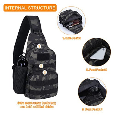 Tactical Chest Bag Military Shoulder Bag Tactical Chest Sling Pack Crossbody Bag