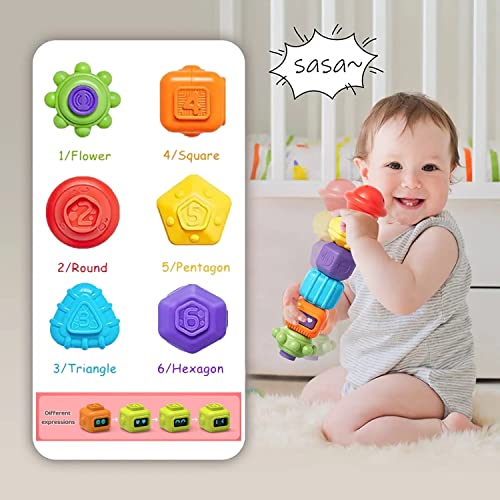 Baby toy Educational toy Motor skills toy Colorful shape sorter with 3 suction cup spinners and bead maze