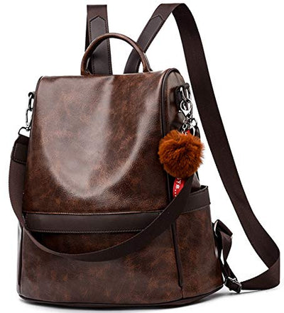 Weicher PU-Leder-Rucksack Handtasche Umhängetasche Multifunktionale Anti-Diebstahl-Tasche Wasserdichter Rucksack