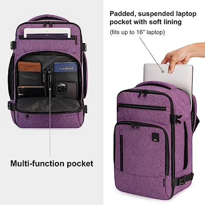 Sac à dos 40 x 20 x 25 cm pour Ryanair Aeroplane Travel Backpack Hand Luggage Laptop Daypacks PET Recycled Environmentally Friendly Backpack Waterproof Under Seat 20 L Small, Pink