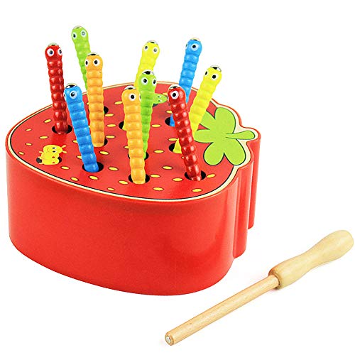 Wooden toy insect catching game Early learning toy