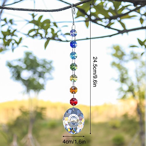 3 pieces crystal rainbow suncatcher,Hanging glass suncatcher with chaрусс