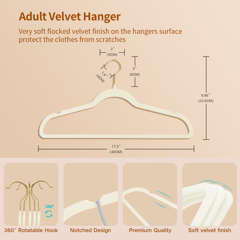 22-Pack velvet Hangers