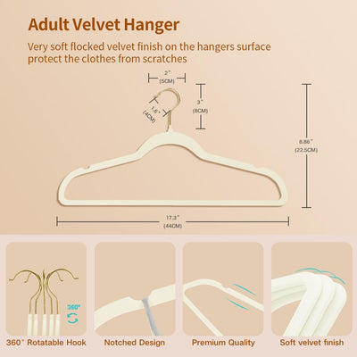 22-Pack velvet Hangers