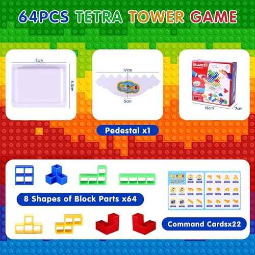 Tetris Tower Balance Game,Tetris Balance Toy,Fun Stacking Game