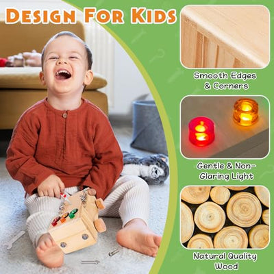 Busy Board toy Activity Board Wooden toy Motor skills toy